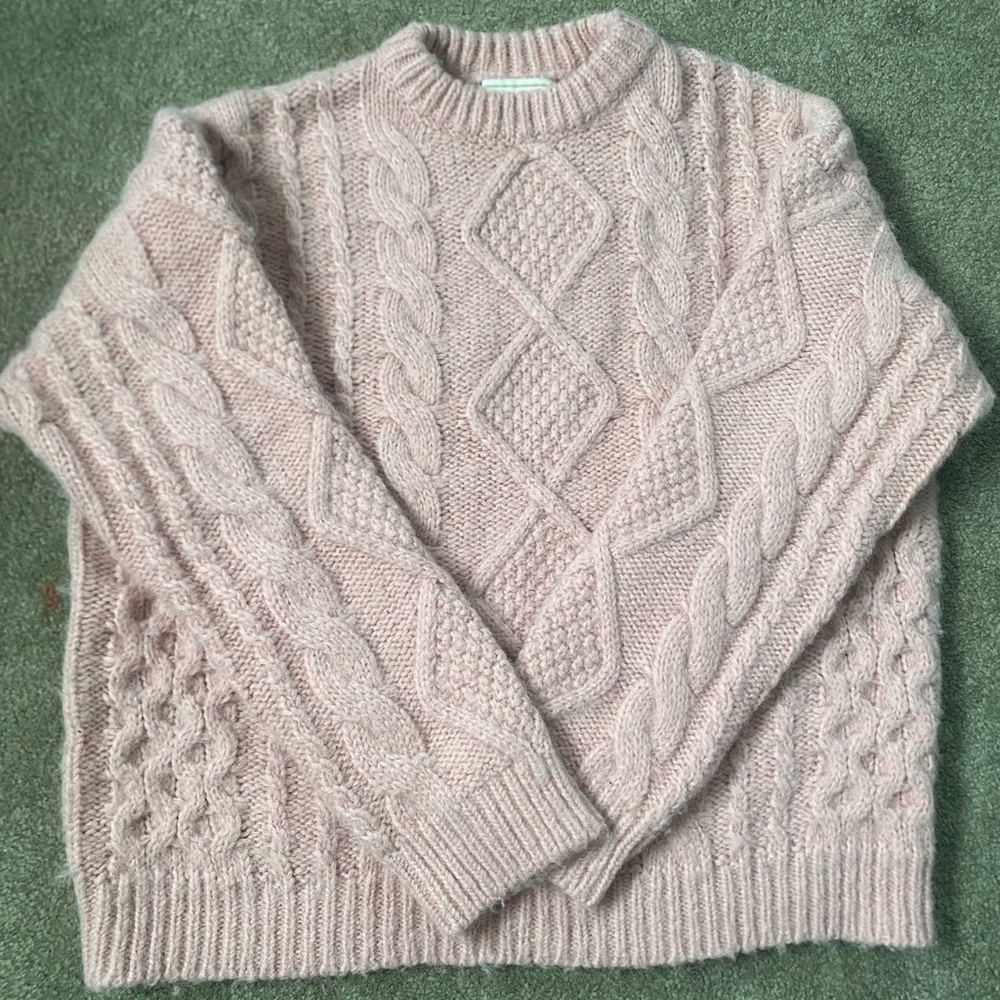 Cable Knit Sweater - Cream